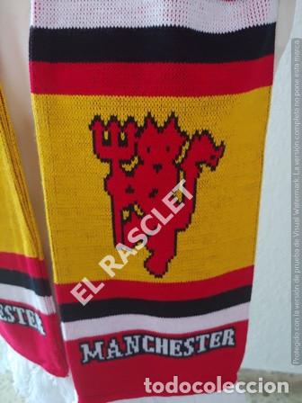 Coleccionismo deportivo: ANTIG&Uuml;A BUFANDA - MANCHESTER - REVERSIBLE - NUEVA SIN ESTRENAR - Foto 3
