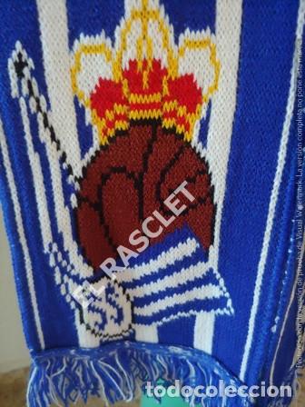 Coleccionismo deportivo: ANTIG&Uuml;A BUFANDA - REAL SOCIEDAD - REVERSIBLE - NUEVA SIN ESTRENAR - Foto 2