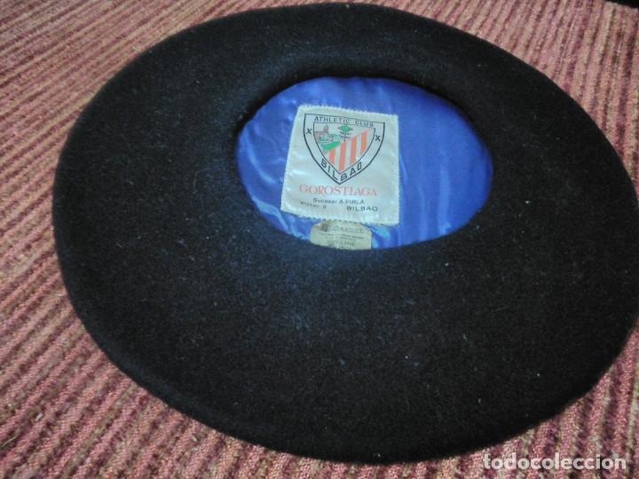 Coleccionismo deportivo: Txapela boina vasca Atl&eacute;tico de Bilbao marca elosegui - Foto 2