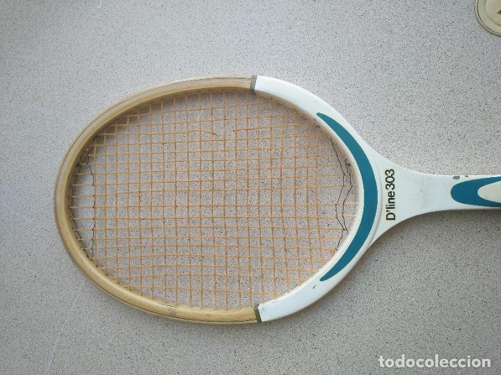 Coleccionismo deportivo: Raqueta de tenis de madera antigua Dunlop - Foto 3
