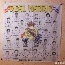 Coleccionismo deportivo: PAÑUELO BANDERA - FLAG - C.F. FUTBOL - REAL MADRID - EL QUIPO DE LAS ESTRELLAS 54 X 54 CM - FOULARD