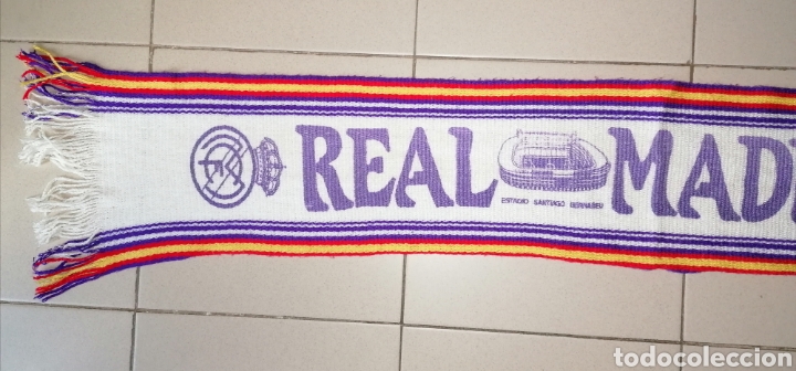 Coleccionismo deportivo: Antigua bufanda REAK MADRID CF - Foto 2