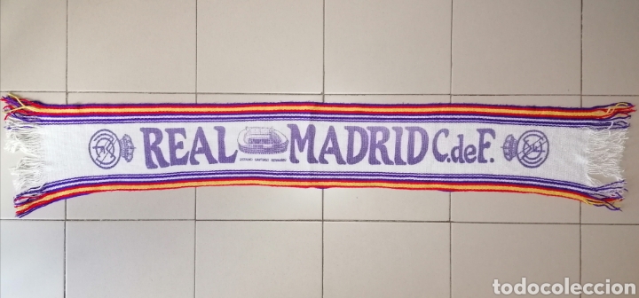 Coleccionismo deportivo: Antigua bufanda REAK MADRID CF - Foto 1