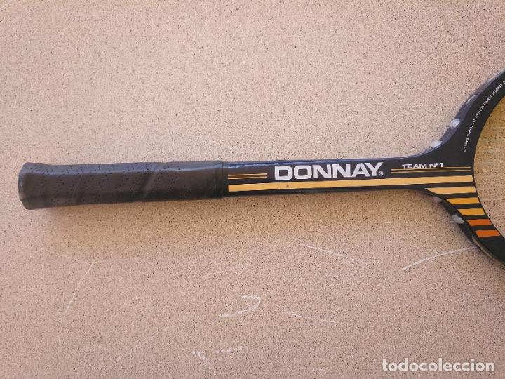 Coleccionismo deportivo: Raqueta de tenis de madera antigua Donnay - Foto 3