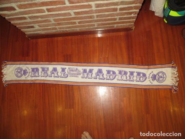 Coleccionismo deportivo: BUFANDA HALA MADRID LA MAS ANTIGUA EN IMMEJORABLE ESTADO - Foto 1