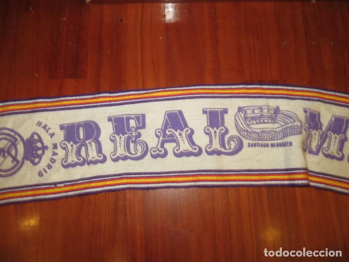 Coleccionismo deportivo: BUFANDA HALA MADRID LA MAS ANTIGUA EN IMMEJORABLE ESTADO - Foto 3