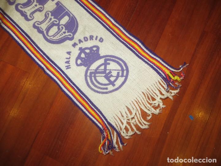 Coleccionismo deportivo: BUFANDA HALA MADRID LA MAS ANTIGUA EN IMMEJORABLE ESTADO - Foto 6