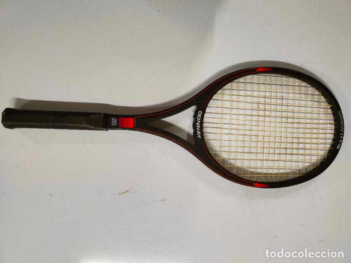 Coleccionismo deportivo: Raqueta antigua de tenis de la marca Donnay - Foto 1