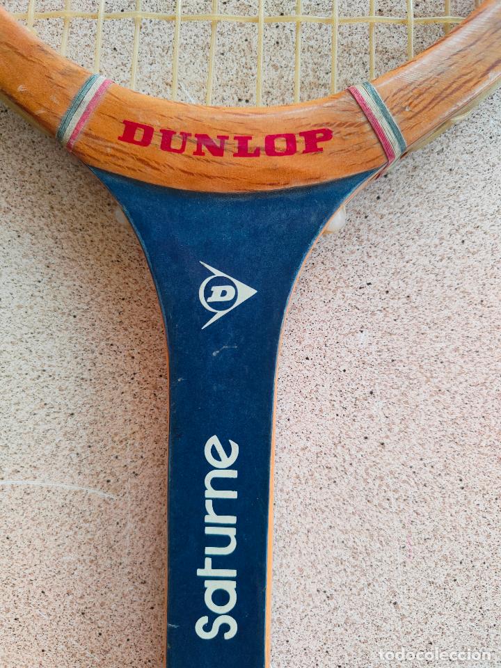 Coleccionismo deportivo: Raqueta de tenis antigua de madera Dunlop - Foto 2