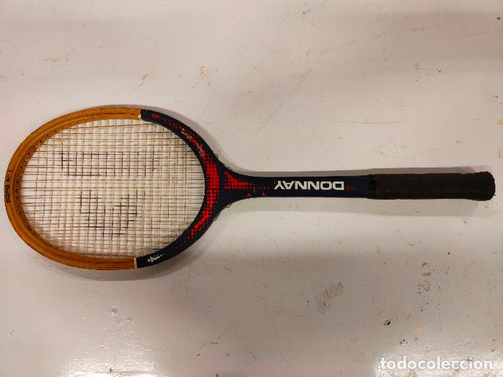 Coleccionismo deportivo: Raqueta de tenis antigua de madera Donnay - Foto 1