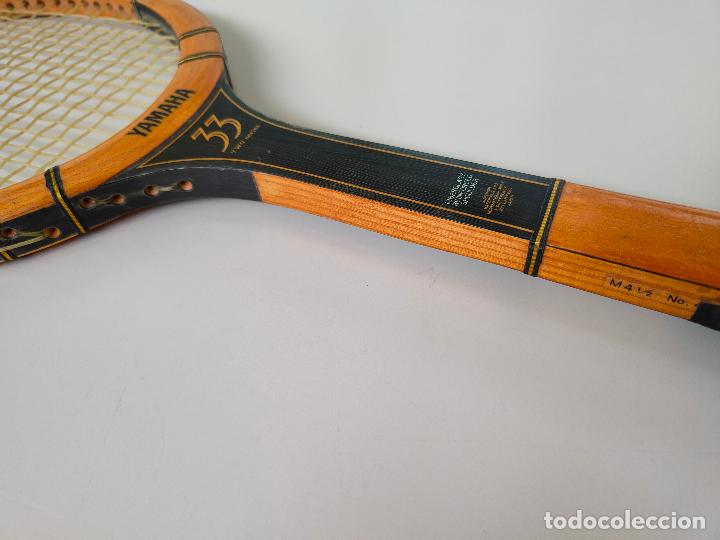 Coleccionismo deportivo: Raqueta de tenis de madera antigua Yamaha - Foto 2