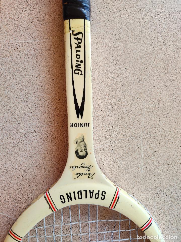 Coleccionismo deportivo: Raqueta de tenis de madera antigua Spalding - Foto 4