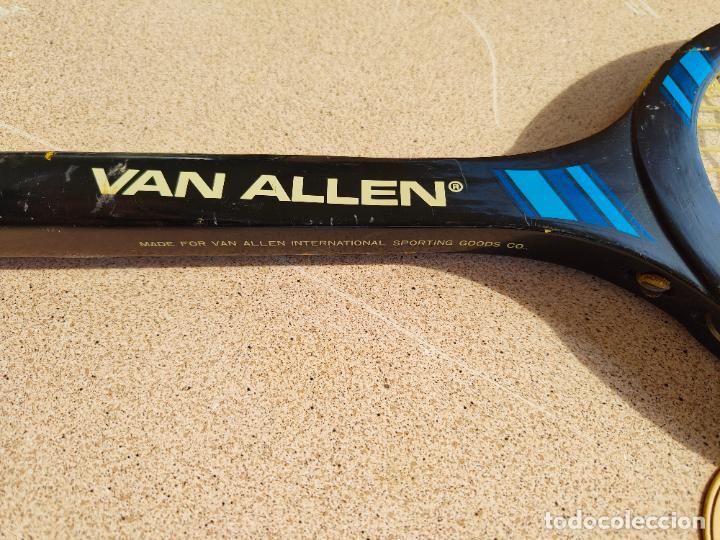 Coleccionismo deportivo: Raqueta de tenis de madera antigua Van Allen - Foto 3