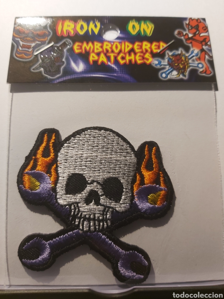 Coleccionismo deportivo: PARCHE MOTERO CALAVERA MECANICA - Foto 1