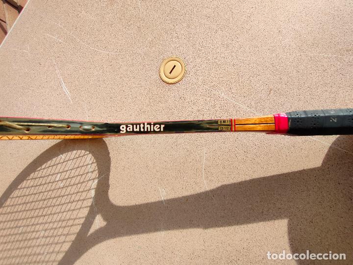 Coleccionismo deportivo: Raqueta de Tenis antigua de madera de la marca Gauthier - Foto 3