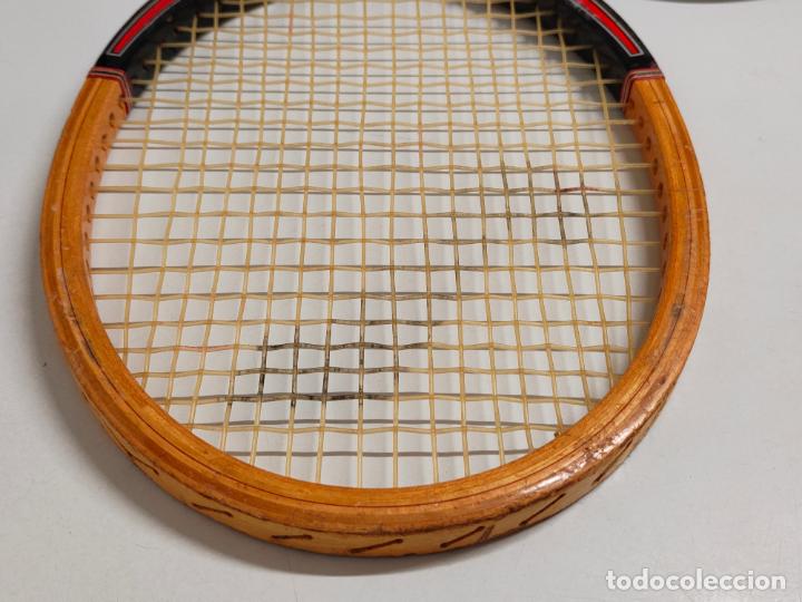 Coleccionismo deportivo: Raqueta de tenis de madera Snauwaert - Foto 2