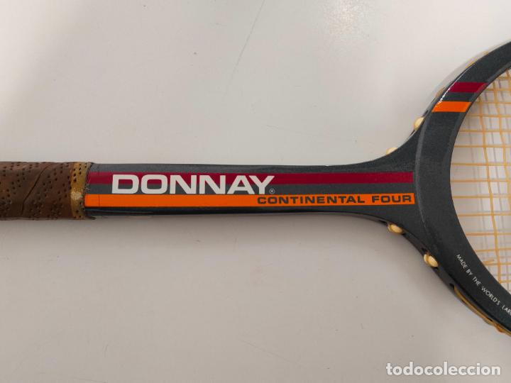 Coleccionismo deportivo: Raqueta de tenis antigua de madera Donnay - Foto 3