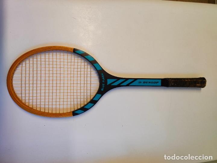 Coleccionismo deportivo: Raqueta de tenis de madera Dunlop - Foto 1