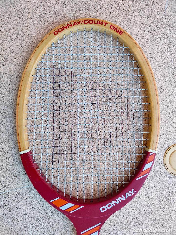 Coleccionismo deportivo: Raqueta de tenis antigua madera Donnay - Foto 2