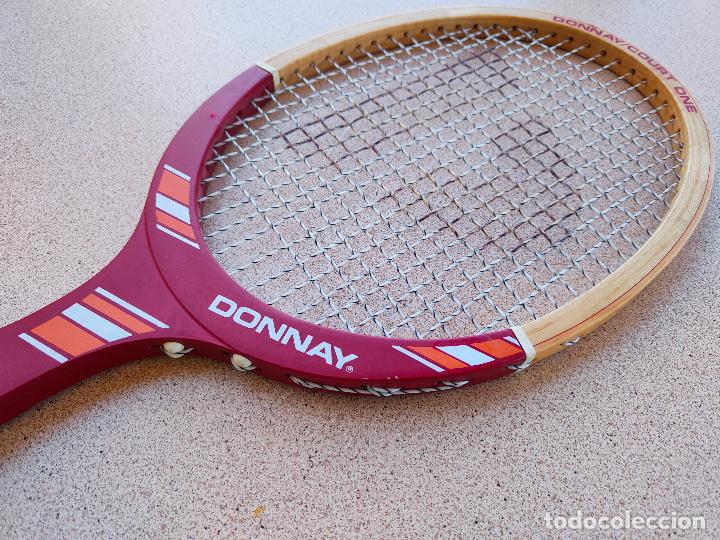 Coleccionismo deportivo: Raqueta de tenis antigua madera Donnay - Foto 4