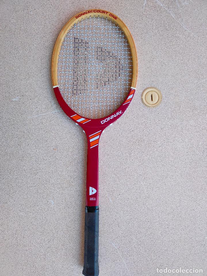 Coleccionismo deportivo: Raqueta de tenis antigua madera Donnay - Foto 1