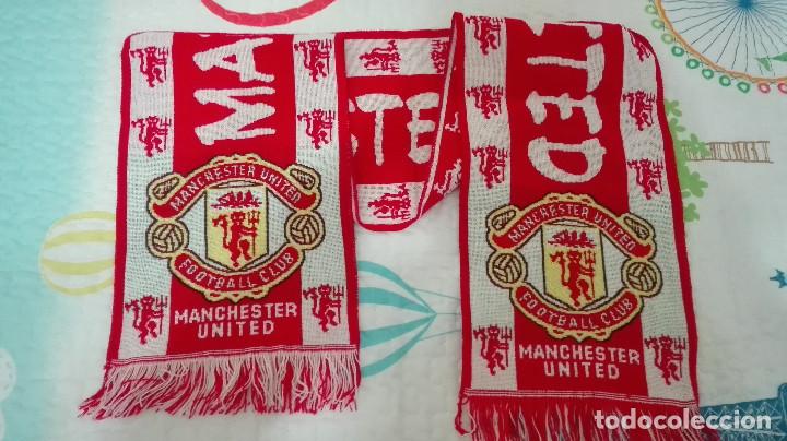 Coleccionismo deportivo: BUFANDA MANCHESTER UNITED A&Ntilde;OS 90 - Foto 1