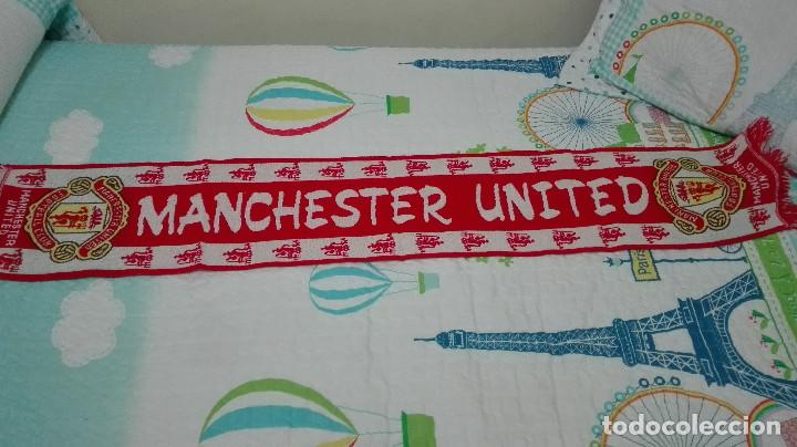 Coleccionismo deportivo: BUFANDA MANCHESTER UNITED A&Ntilde;OS 90 - Foto 2