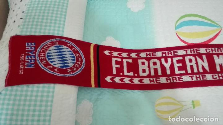 Coleccionismo deportivo: BUFANDA BAYERN MUNICH A&Ntilde;OS 90 - Foto 2