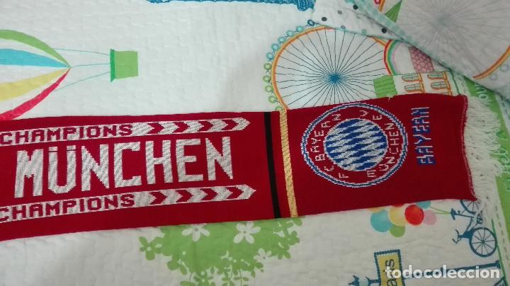 Coleccionismo deportivo: BUFANDA BAYERN MUNICH A&Ntilde;OS 90 - Foto 3