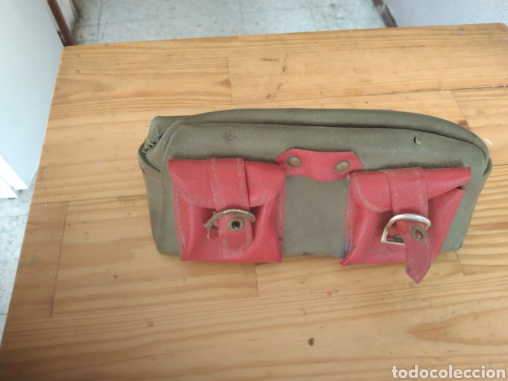 Coleccionismo deportivo: Bolsa muy antigua de pesca - Foto 3