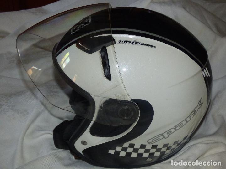Coleccionismo deportivo: Casco de moto,abierto. - Foto 3