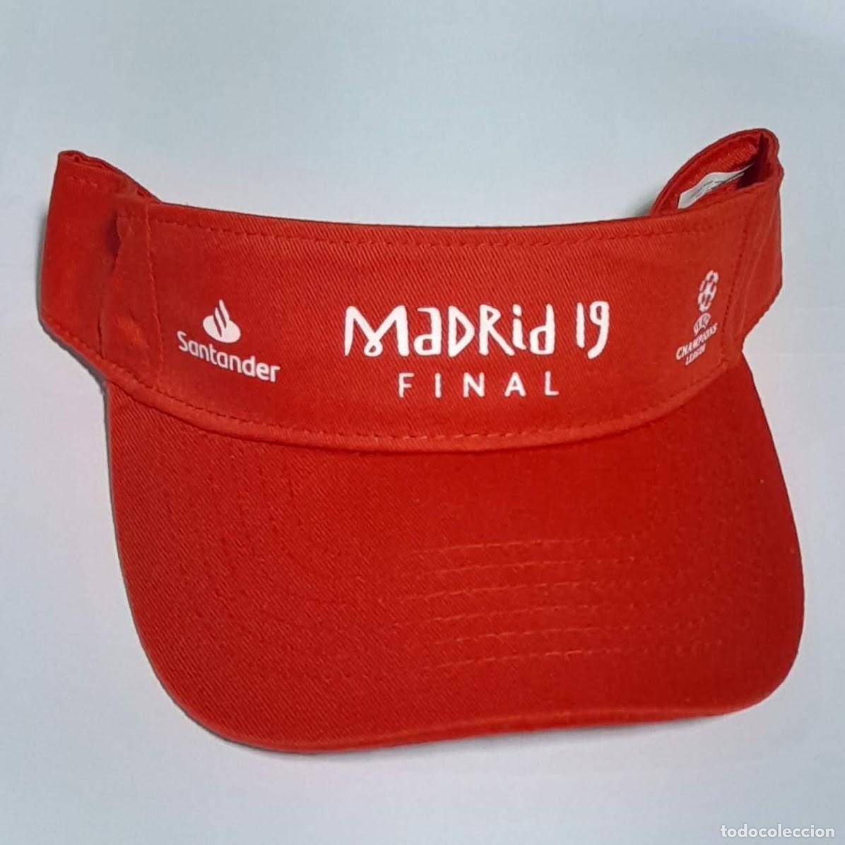 Coleccionismo deportivo: Visera de la final de la Champions League 2019 en Madrid - Foto 1