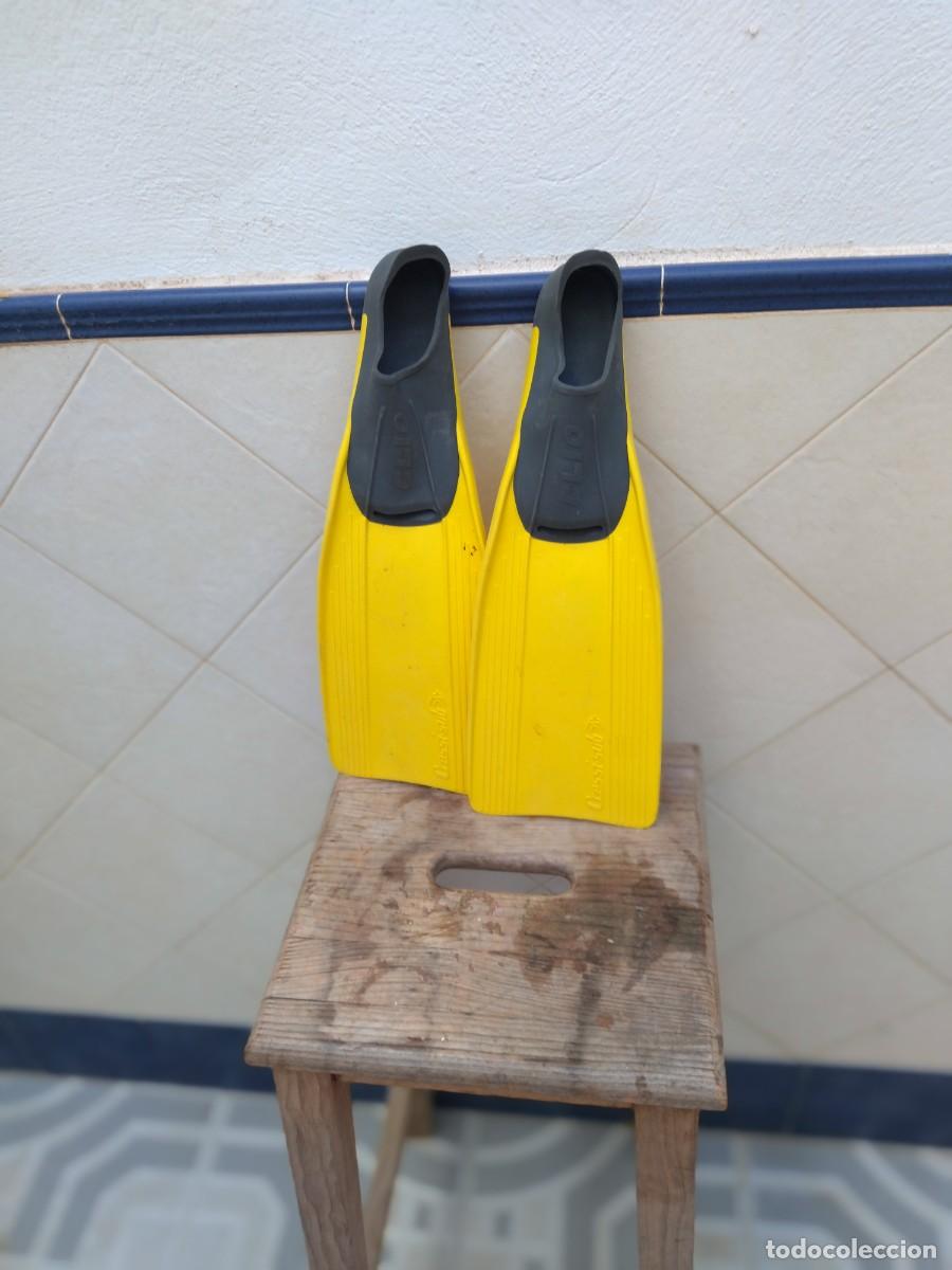 Coleccionismo deportivo: Aletas infantil buceo - Foto 1