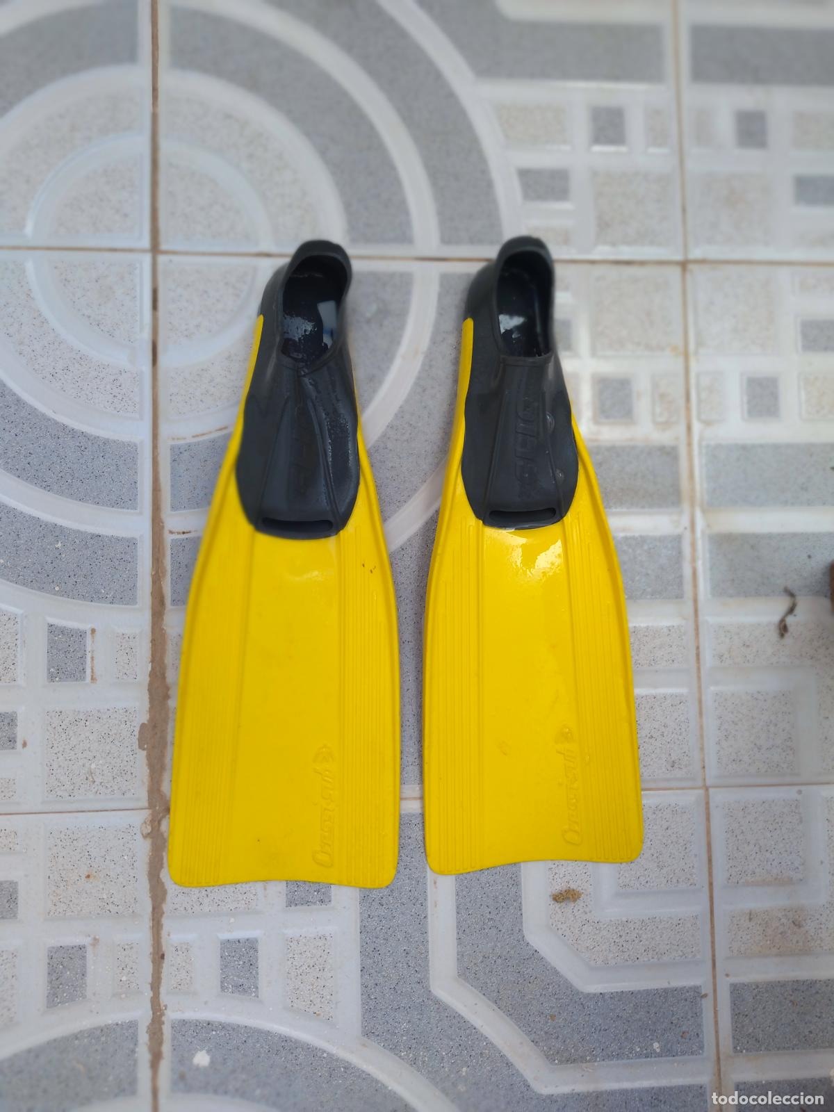 Coleccionismo deportivo: Aletas infantil buceo - Foto 2