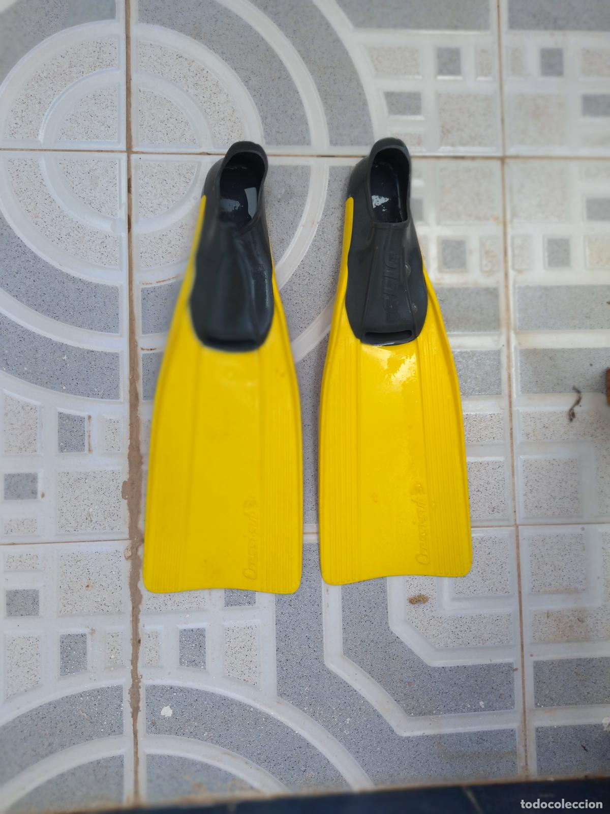 Coleccionismo deportivo: Aletas infantil buceo - Foto 5
