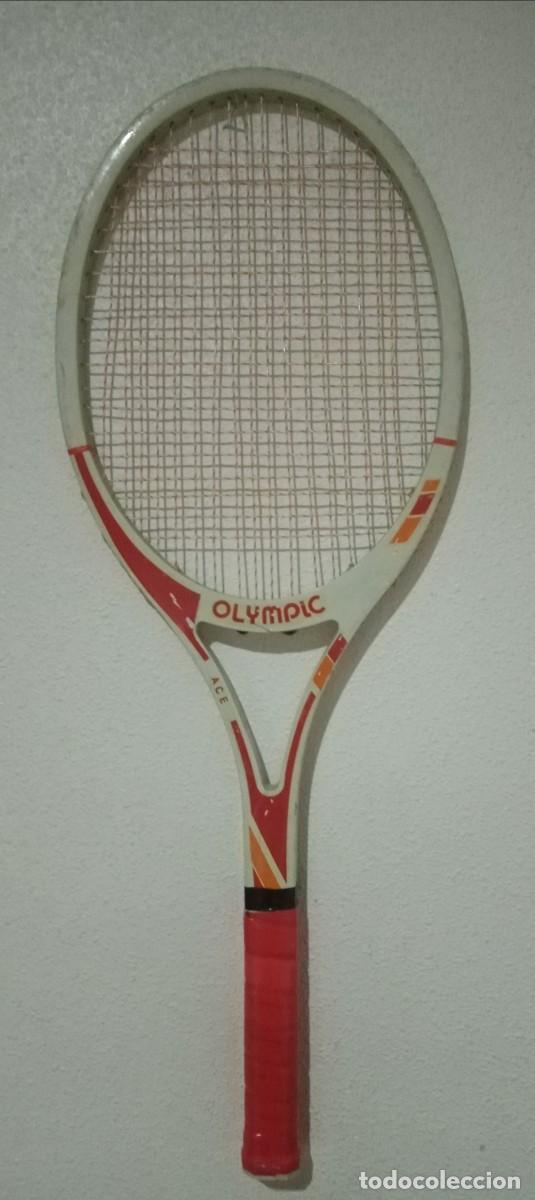 Coleccionismo deportivo: ANTIGUA RAQUETA DE MADERA MARCA OLYMPIC - Foto 1