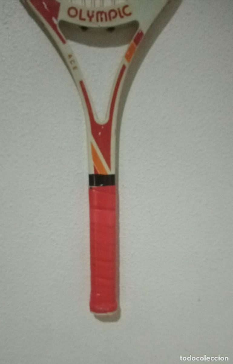 Coleccionismo deportivo: ANTIGUA RAQUETA DE MADERA MARCA OLYMPIC - Foto 4