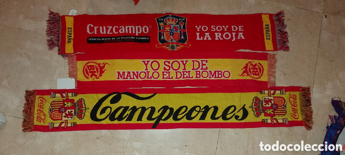 Coleccionismo deportivo: Antiguas bufandas de espa&ntilde;a - Foto 1