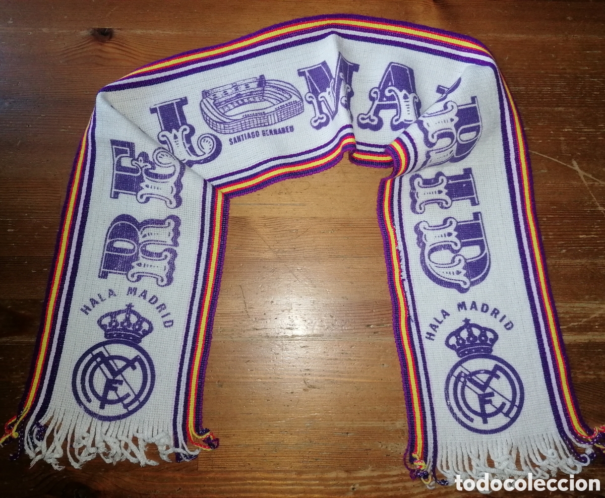 Coleccionismo deportivo: Antigua bufanda REAL MADRID - Santiago Bernab&eacute;u - Nueva - Foto 1