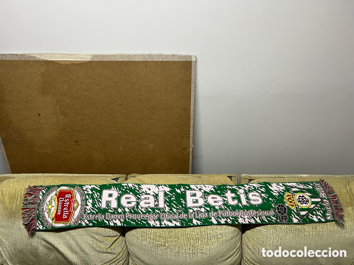 Coleccionismo deportivo: Bufanda real betis estrella damm sciarpa scarf echarpe - Foto 1