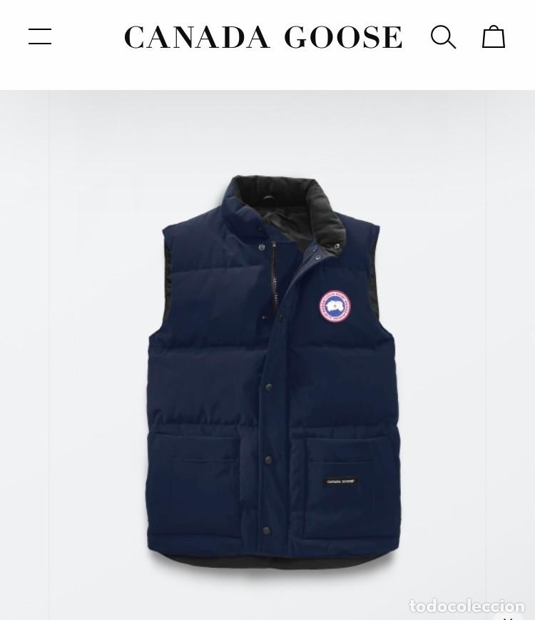Coleccionismo deportivo: Chaleco Goose Canada hombre pluma aut&eacute;ntica - Foto 6