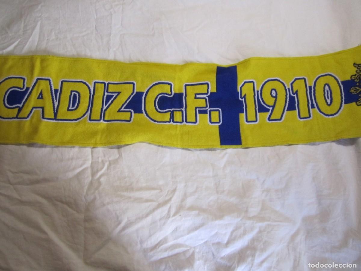 Coleccionismo deportivo: Bufanda Cadiz CF 1910 Licencia Oficial - Foto 3