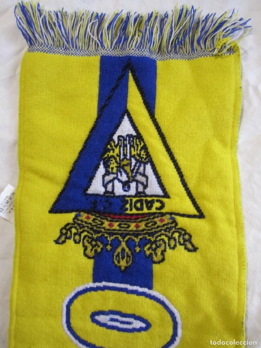 Coleccionismo deportivo: Bufanda Cadiz CF 1910 Licencia Oficial - Foto 7