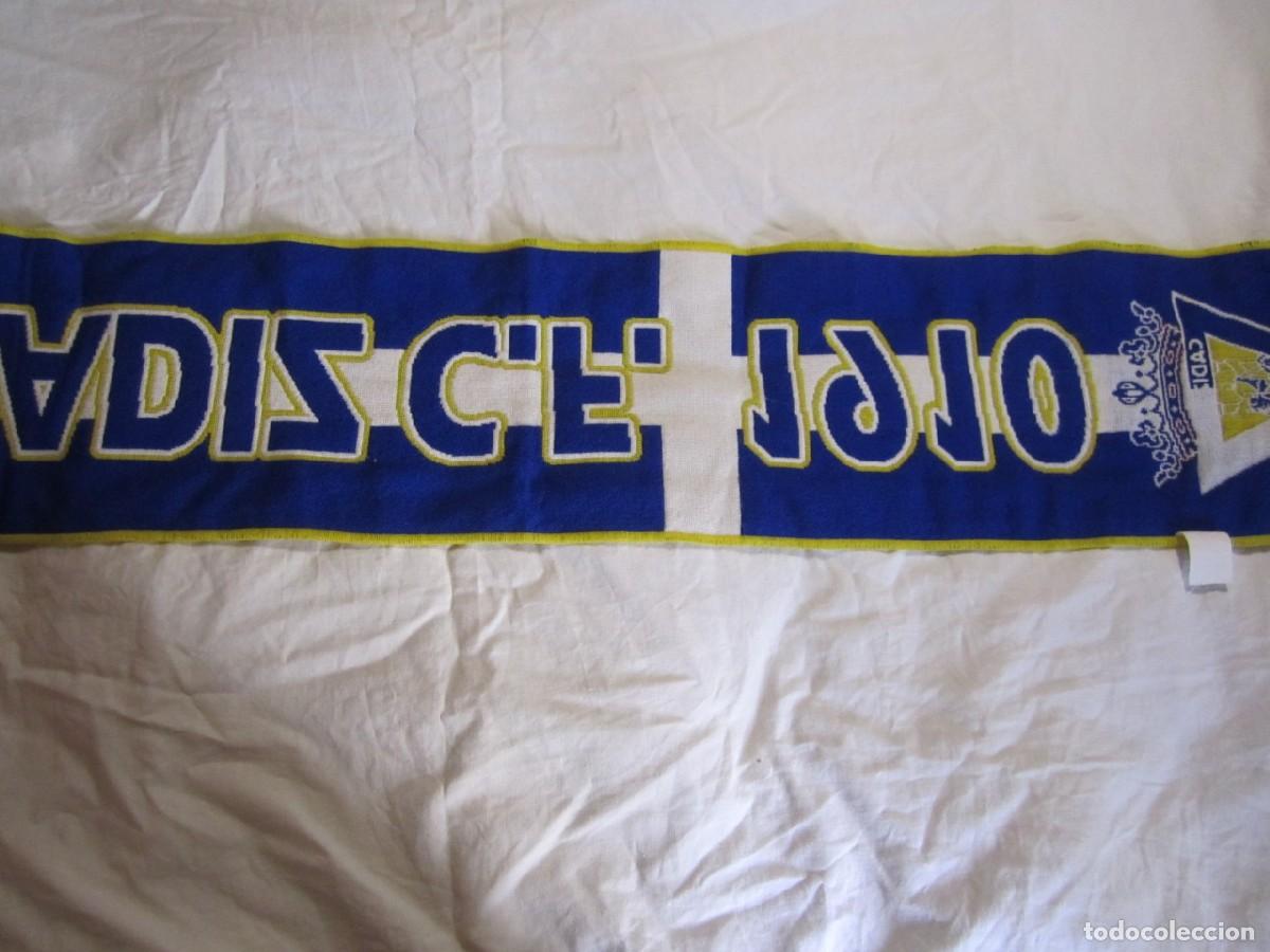 Coleccionismo deportivo: Bufanda Cadiz CF 1910 Licencia Oficial - Foto 9