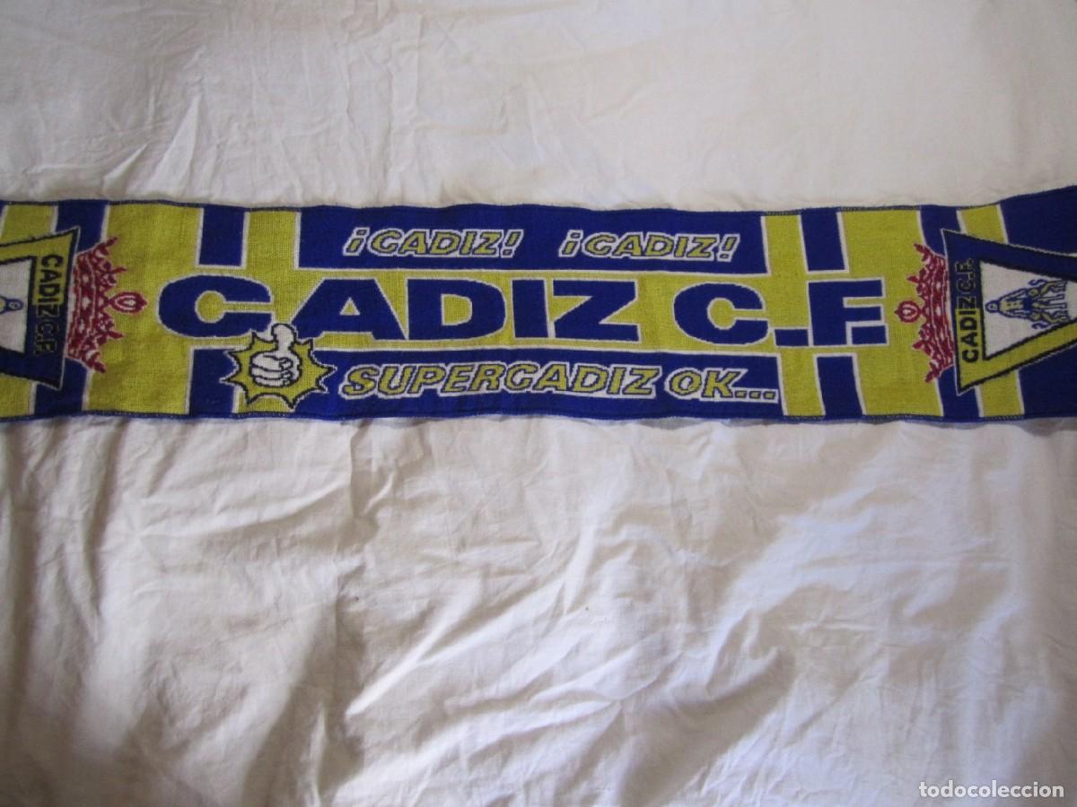 Coleccionismo deportivo: Bufanda Cadiz CF Supercadiz OK - Foto 3