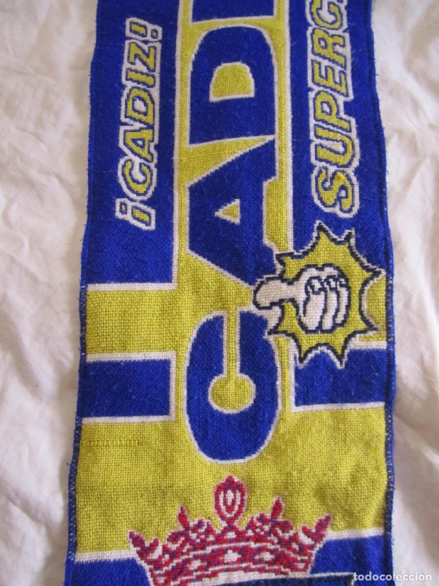 Coleccionismo deportivo: Bufanda Cadiz CF Supercadiz OK - Foto 5