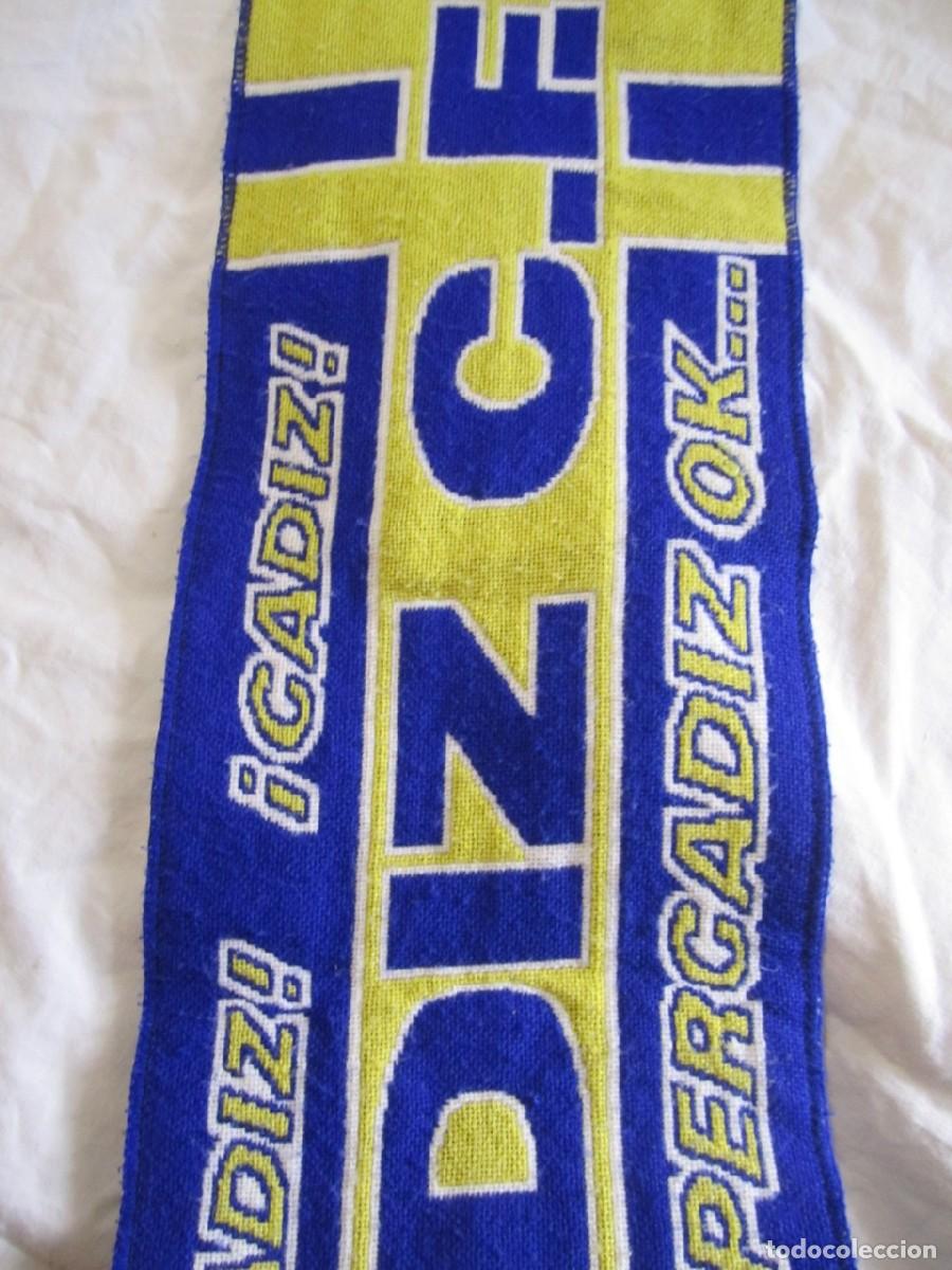 Coleccionismo deportivo: Bufanda Cadiz CF Supercadiz OK - Foto 6