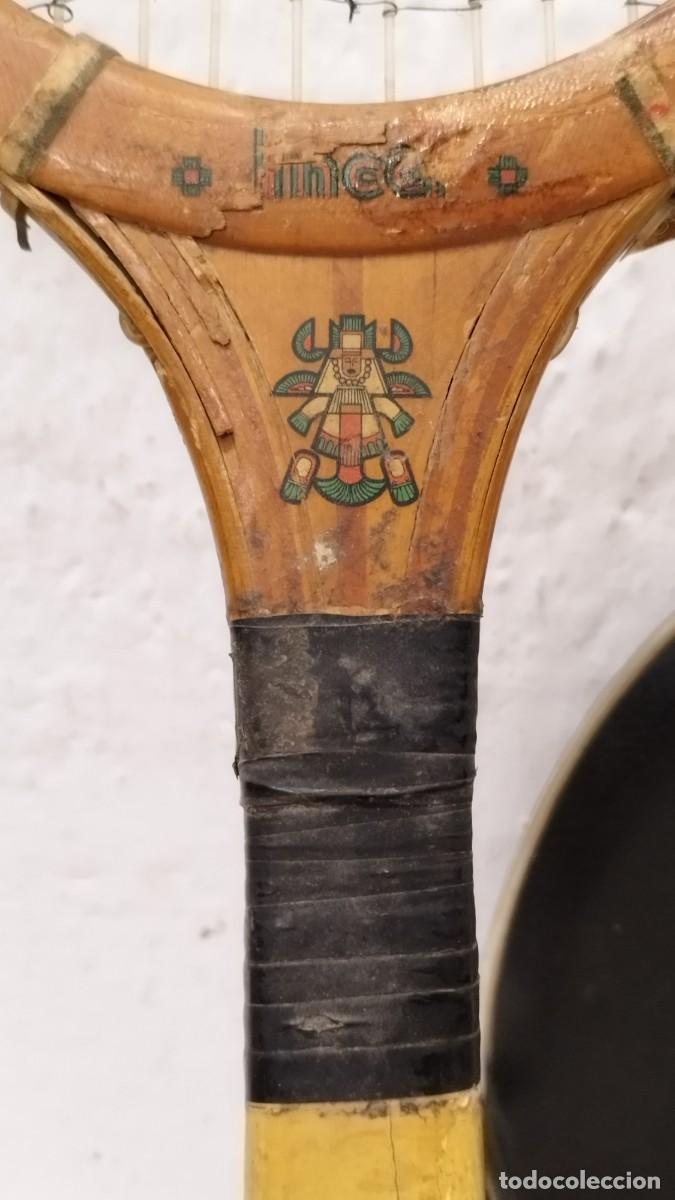Coleccionismo deportivo: Antigua Raqueta de Tenis marca Matollo Inca de Madera - Foto 12