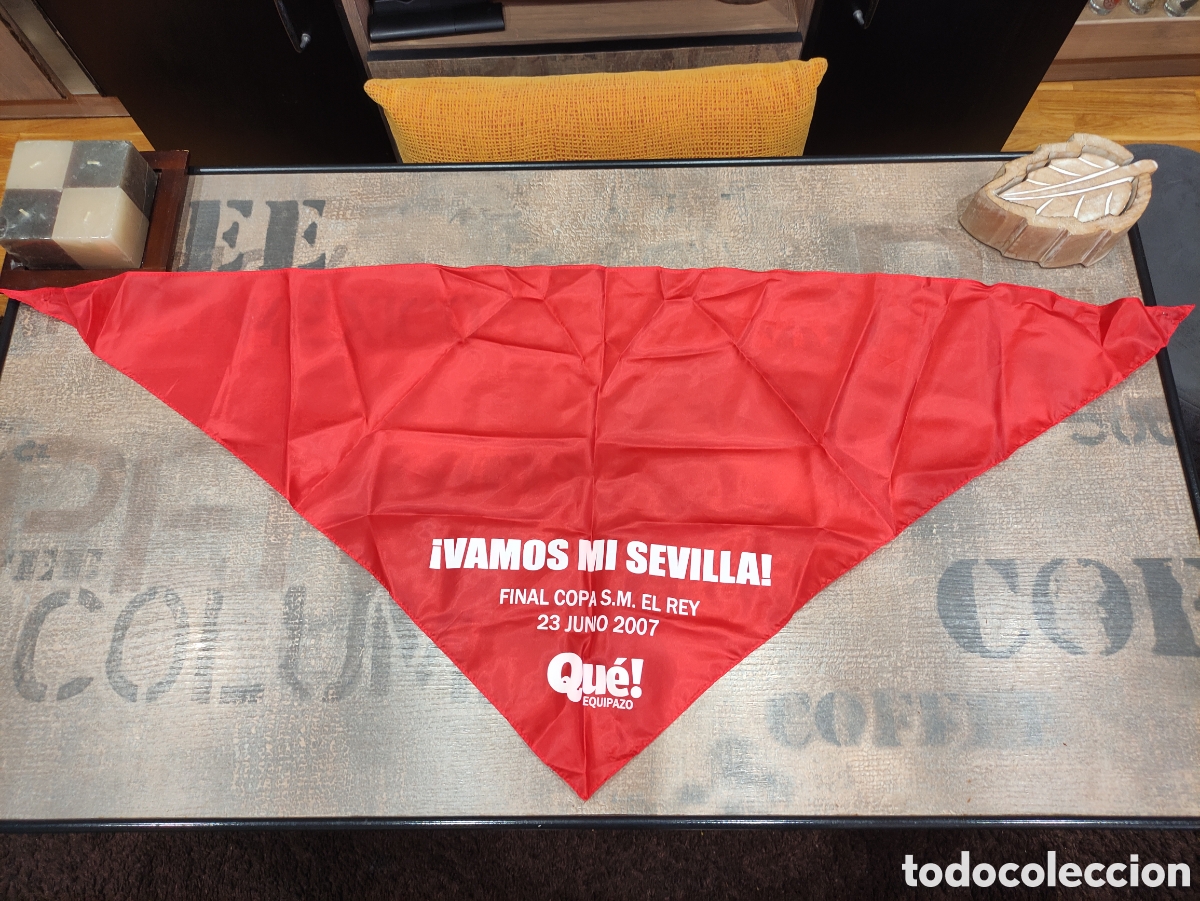 Coleccionismo deportivo: Pa&ntilde;uelo Sevilla, final copa del Rey 2007 - Foto 1