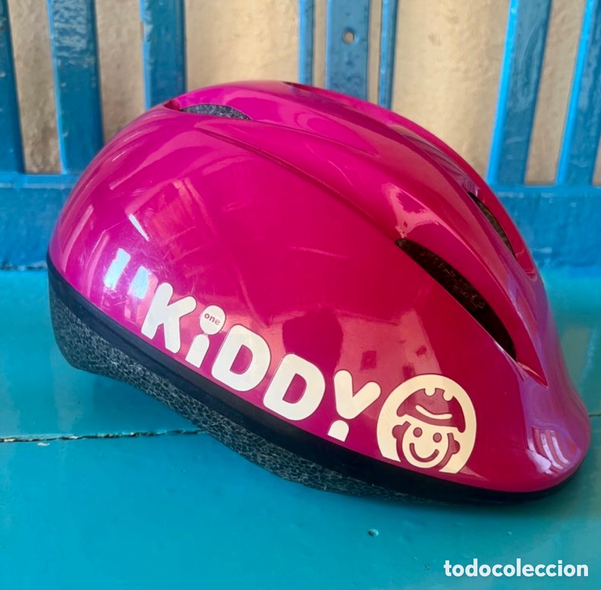 Coleccionismo deportivo: Casco rosa T/52-56 cm - Foto 1